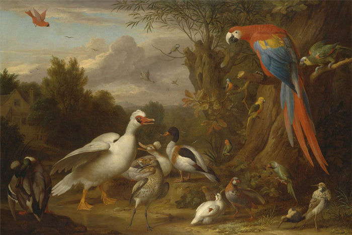 Bogdani Birds Painting Wall Mural-Wall Mural-Eazywallz
