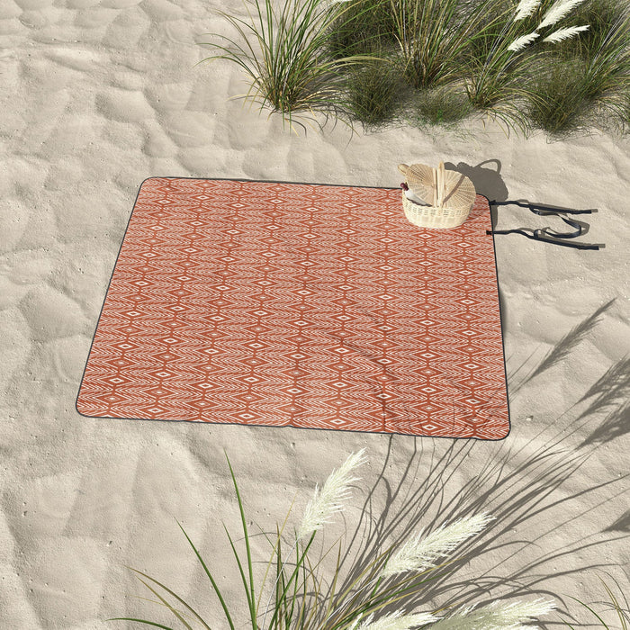 Bohemian Diamonds Clay Picnic Blanket