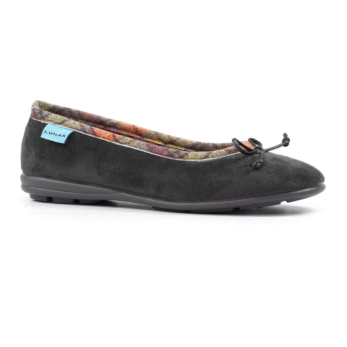 Bow Grey Pump Slipper
