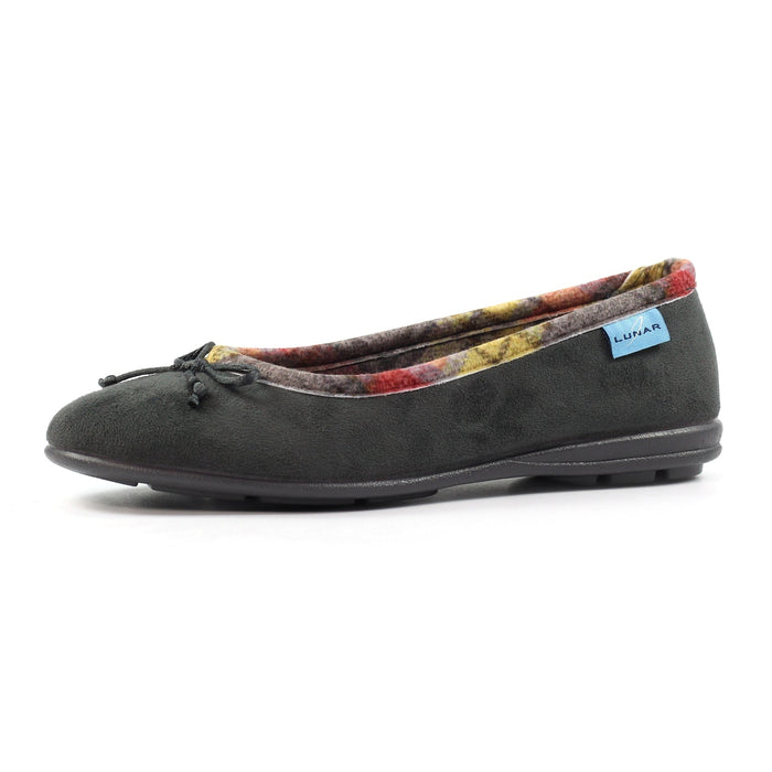 Bow Grey Pump Slipper