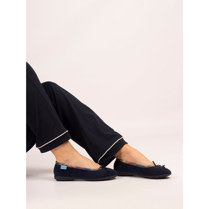 Bow Navy Pump Slipper