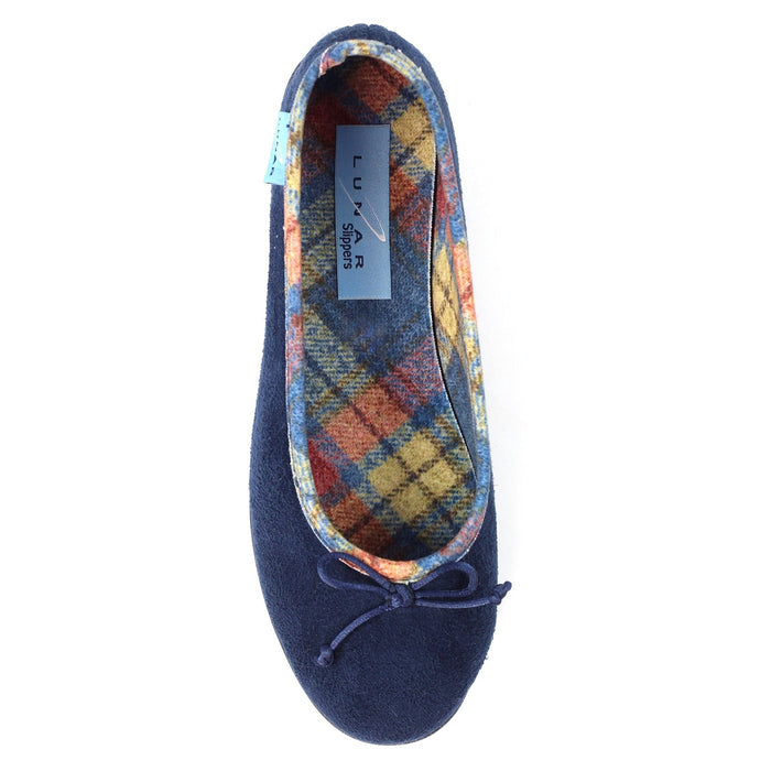 Bow Navy Pump Slipper