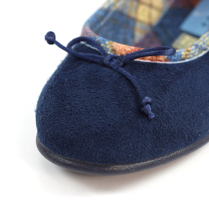 Bow Navy Pump Slipper