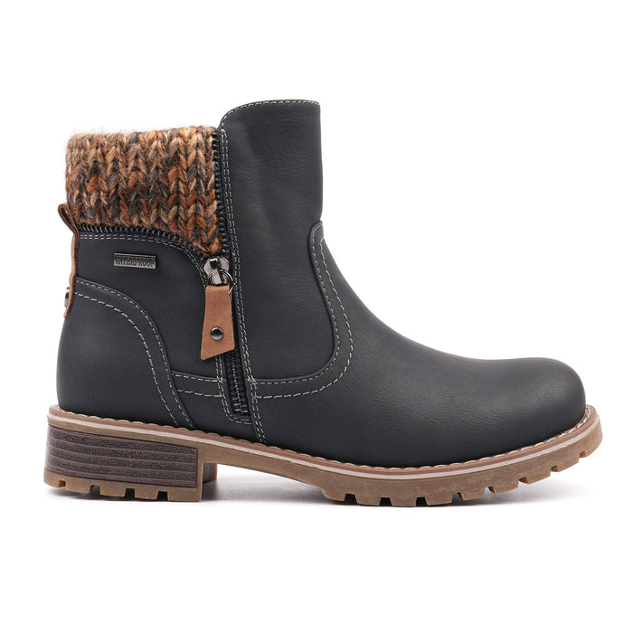 Breeze Navy Waterproof Ankle Boot