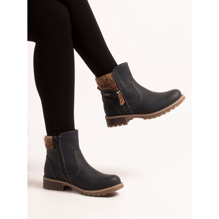 Breeze Navy Waterproof Ankle Boot