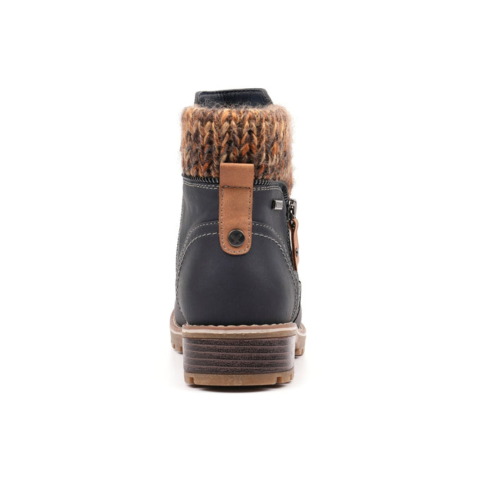 Breeze Navy Waterproof Ankle Boot