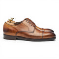 Brown Leather Cap Toe Derby UK 8