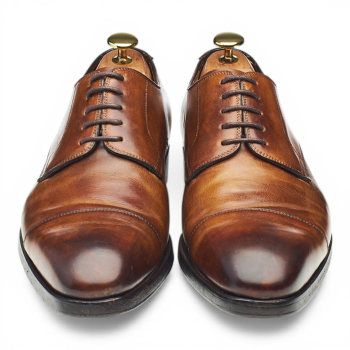 Brown Leather Cap Toe Derby UK 8