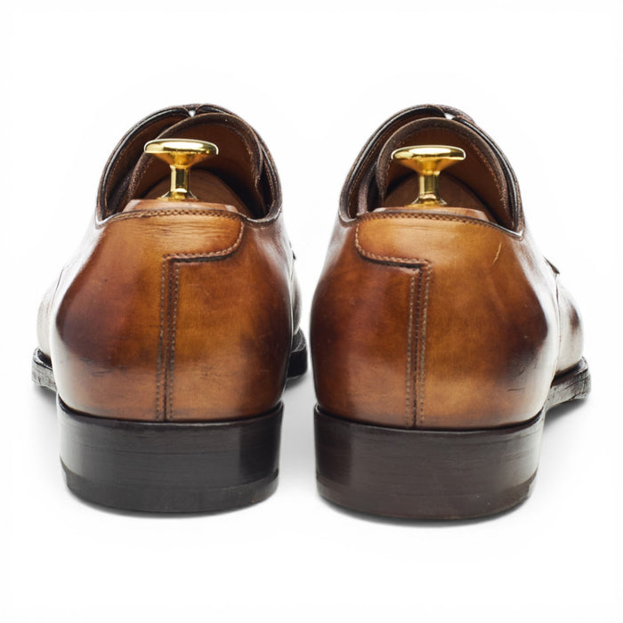 Brown Leather Cap Toe Derby UK 8