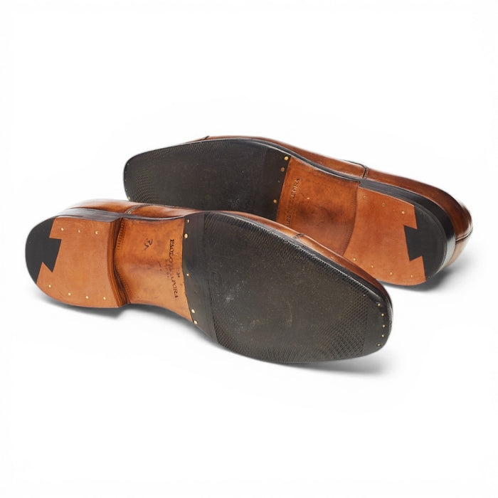 Brown Leather Cap Toe Derby UK 8