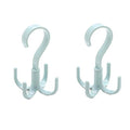 BRUIO Plastic Hanger Hook 360 Degree Rotating Belt Hanger Scarf Tie Rack Holder Hook for Closet Organizer,4PCS