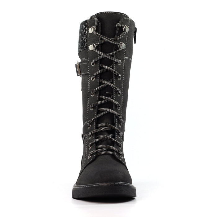 Caesar Black Wide Fit Long Boot