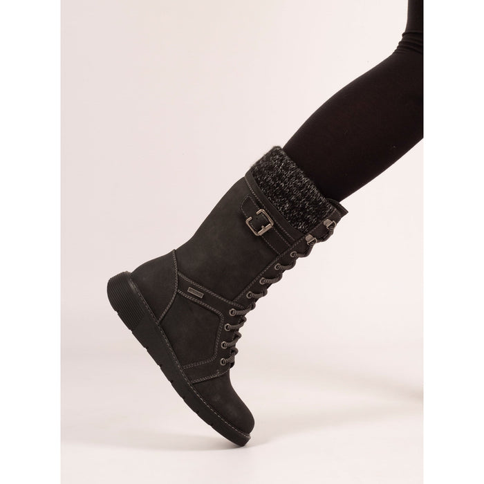 Caesar Black Wide Fit Long Boot