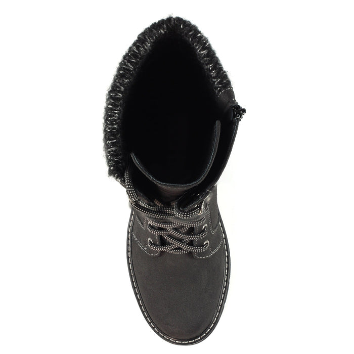 Caesar Black Wide Fit Long Boot