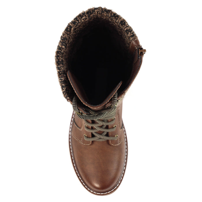 Caesar Brown Wide Fit Long Boot