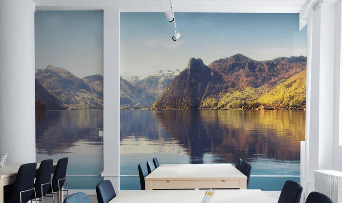 Calm Mountain & Lake Wall Mural-Wall Mural-Eazywallz