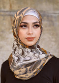 Camel Patchwork Paisley Hijab - Divinity Collection