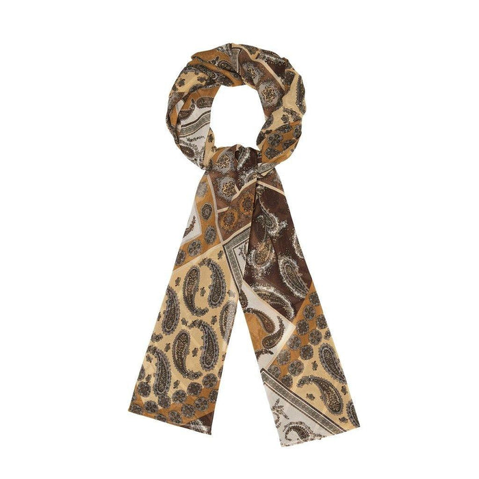 Camel Patchwork Paisley Hijab - Divinity Collection