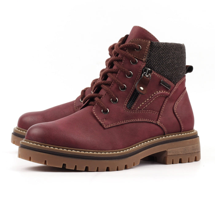 Caramel Burgundy Waterproof  Boot