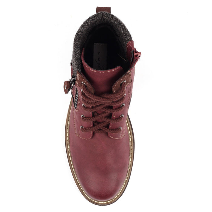Caramel Burgundy Waterproof  Boot