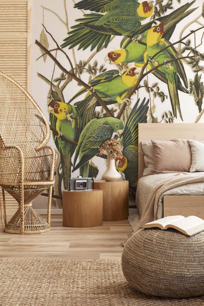 Carolina Parrots Wall Mural-Wall Mural-Eazywallz