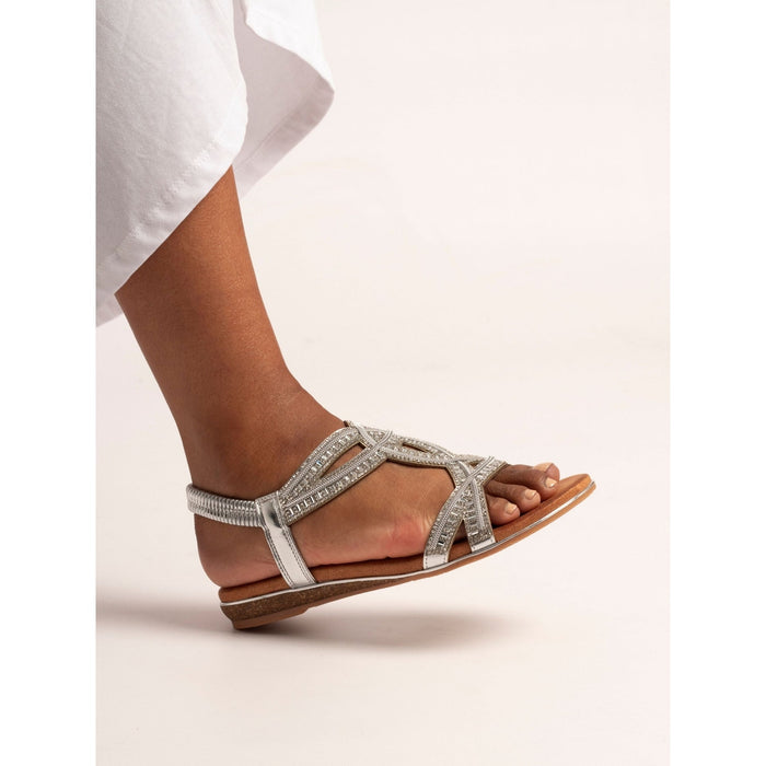 Carrie Silver Sandal
