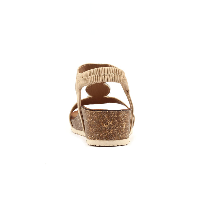 Cassidy Beige Wedge Sandal