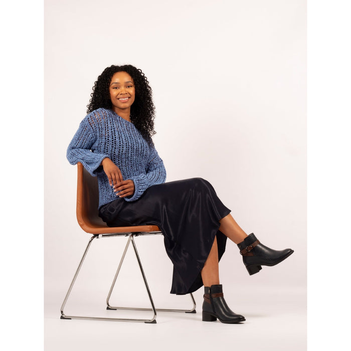 Cassie Navy Ankle Boot