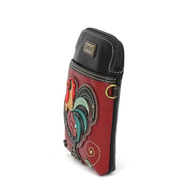 Cell Phone Xbody Burgundy Rooster