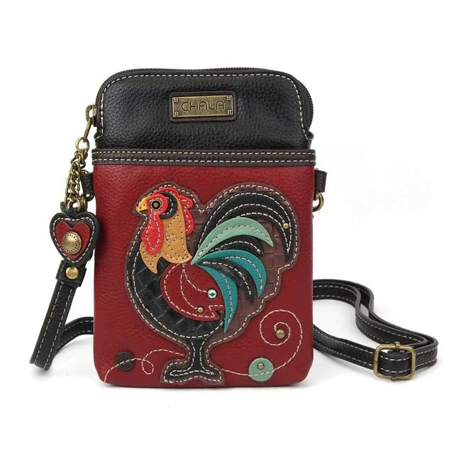 Cell Phone Xbody Burgundy Rooster