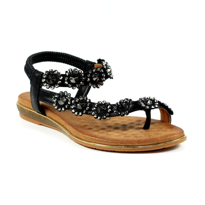 Charlotte II Black Sandal