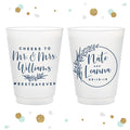 Cheers to The Mr and Mrs - 12oz or 16oz Frosted Unbreakable Plastic Cup #140