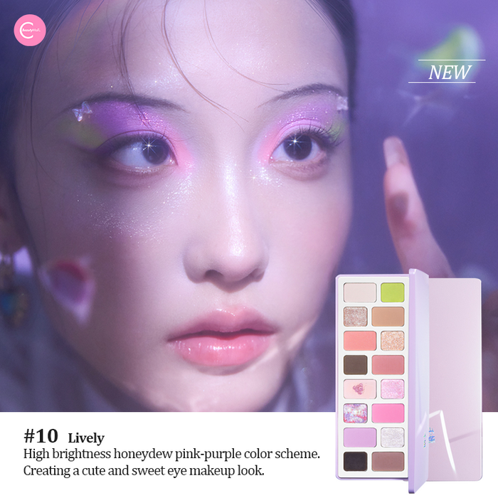 CHEERYEP (QIANYAN) 16-Color Natural Star Eye Shadow Palette - 10#Lively detail