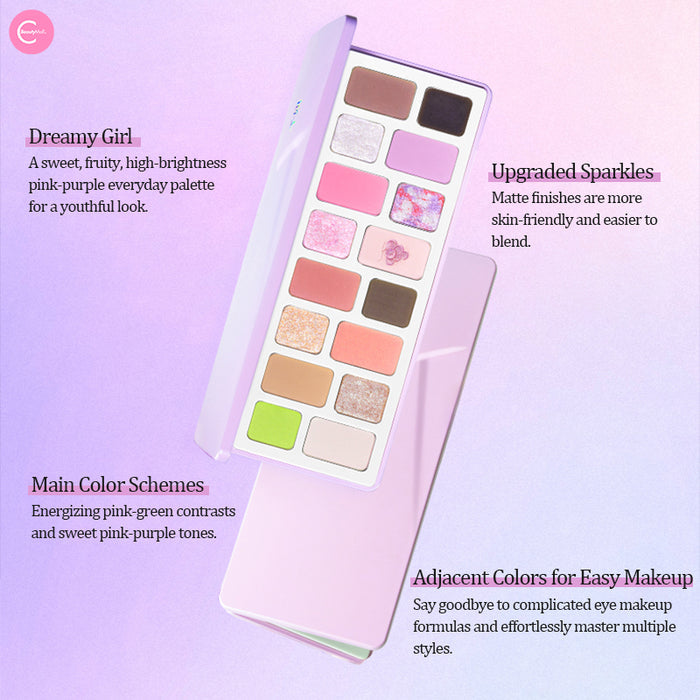 CHEERYEP (QIANYAN) 16-Color Natural Star Eye Shadow Palette - 10#Lively detail
