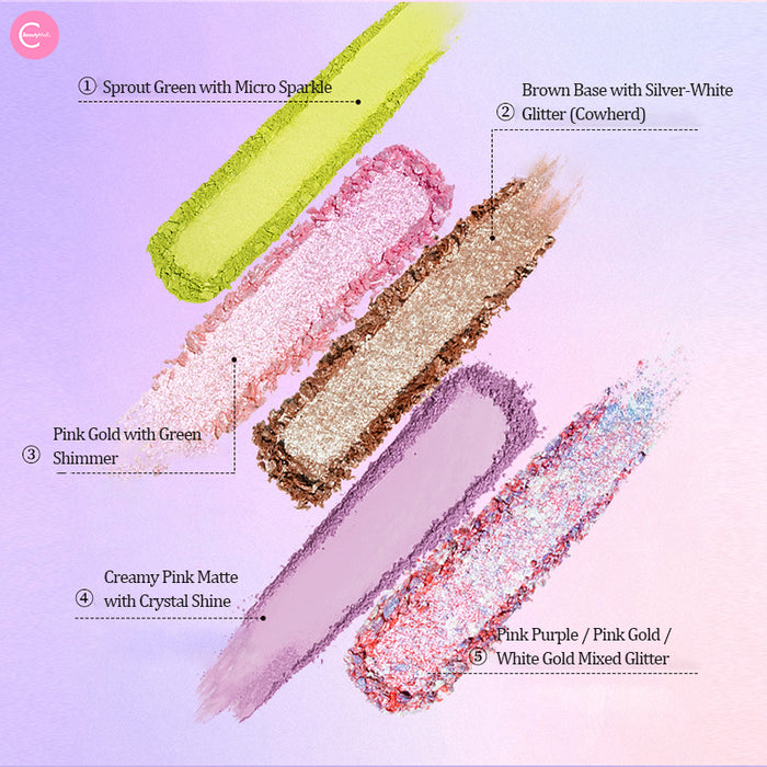 CHEERYEP (QIANYAN) 16-Color Natural Star Eye Shadow Palette - 10#Lively detail
