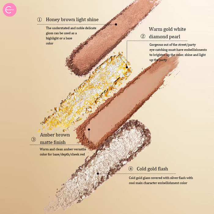 CHEERYEP (QIANYAN) 16-Color Natural Star Eye Shadow Palette - 11#Nature detail