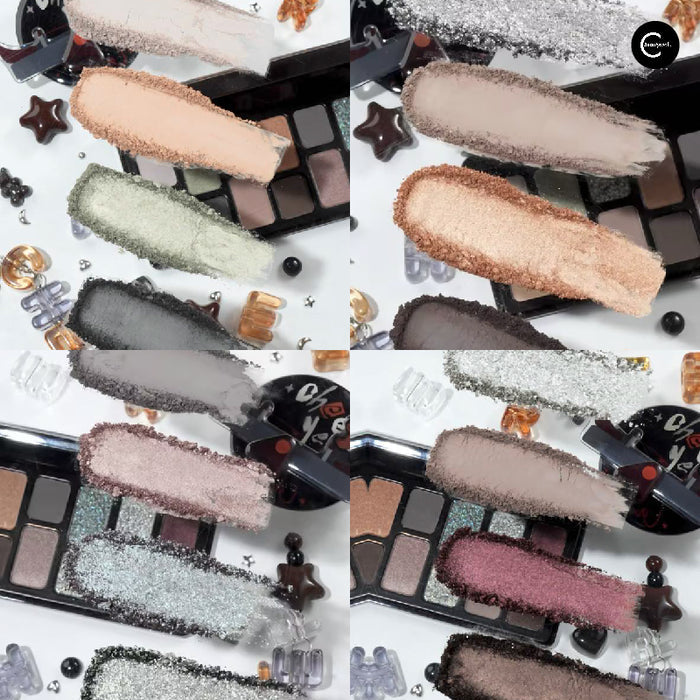 CHEERYEP (QIANYAN) 16-Color Natural Star Eye Shadow Palette – 21# Ember “The Rook” Smoky Taupe Gift Box swatch