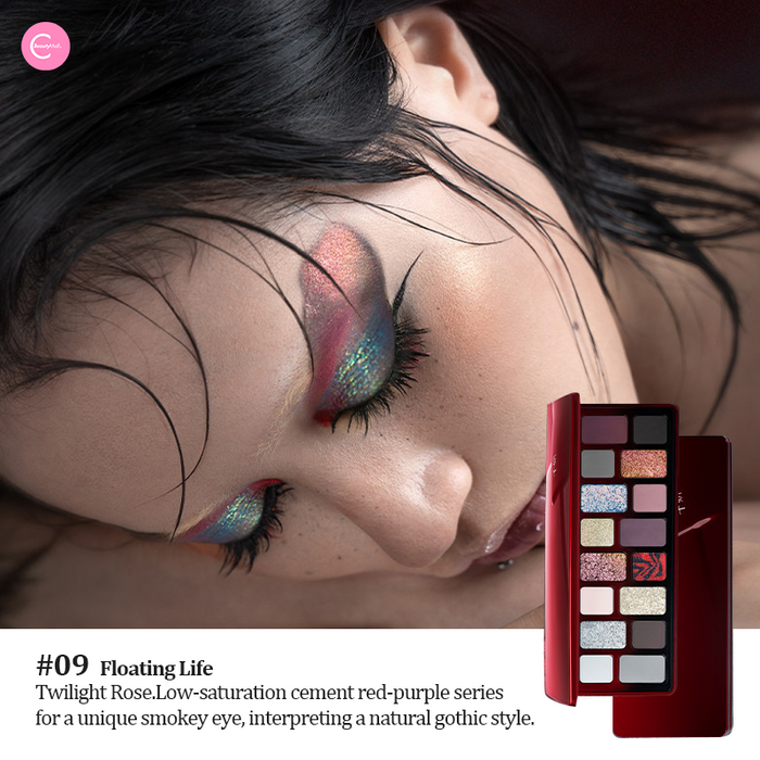 CHEERYEP (QIANYAN) X @freya86_ff 16-Color Natural Star Eye Shadow Palette - 09#Floating Life detail