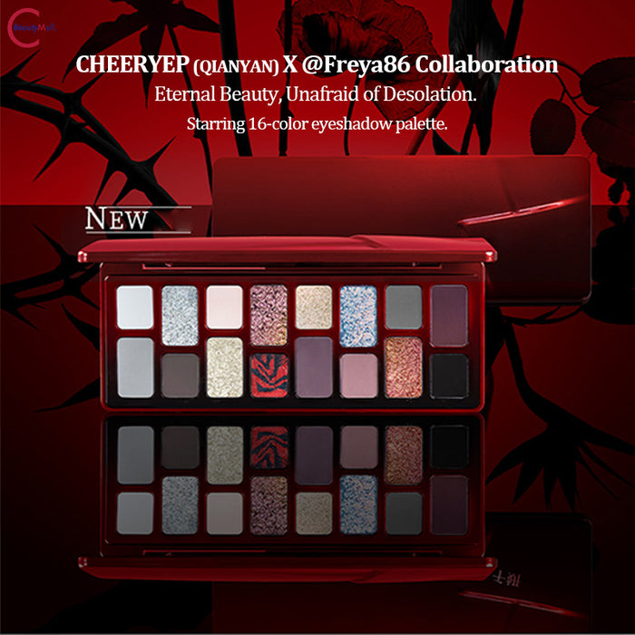 CHEERYEP (QIANYAN) X @freya86_ff 16-Color Natural Star Eye Shadow Palette - 09#Floating Life detail
