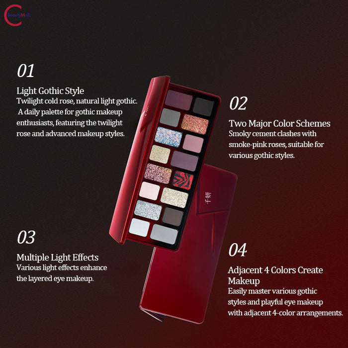 CHEERYEP (QIANYAN) X @freya86_ff 16-Color Natural Star Eye Shadow Palette - 09#Floating Life detail