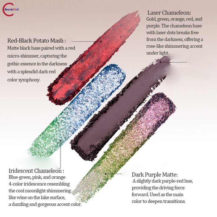 CHEERYEP (QIANYAN) X @freya86_ff 16-Color Natural Star Eye Shadow Palette - 09#Floating Life detail