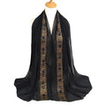 Chiffon Arabian Lace Glittter Trim - Black - Divinity Collection