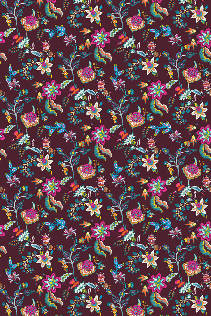 Chintz / Burgundy