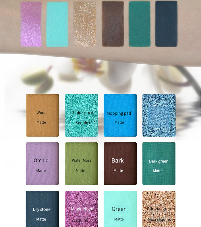 CHOIZ BEAUTY Plant Series Phalaenopsis 12-Color Eyeshadow Palette detail
