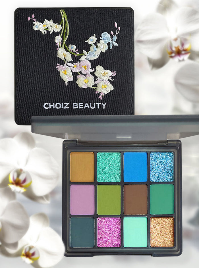 CHOIZ BEAUTY Plant Series Phalaenopsis 12-Color Eyeshadow Palette detail