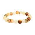 Citron Jade Bracelet + Gold Rings