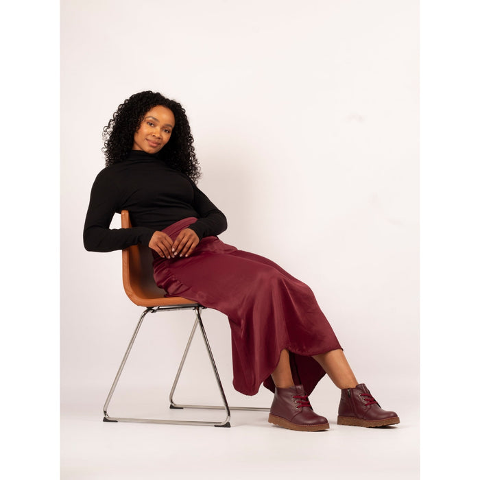 Claire III Burgundy Leather Boot