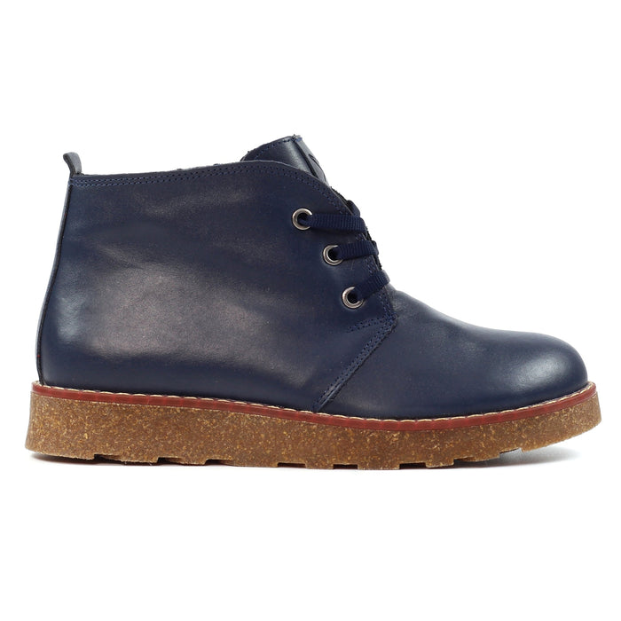 Claire III Navy Leather Boot