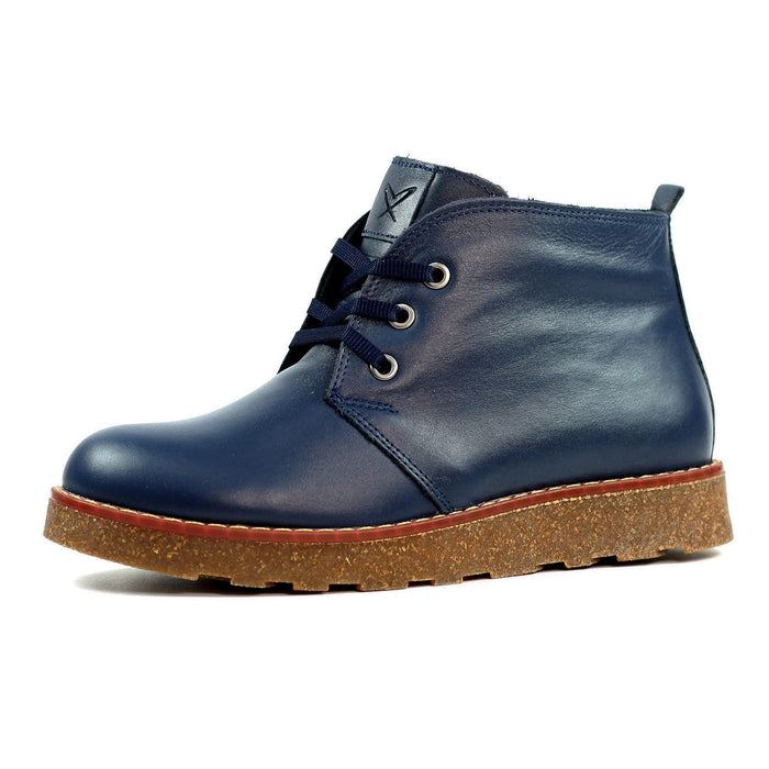 Claire III Navy Leather Boot
