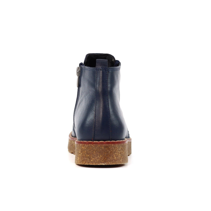 Claire III Navy Leather Boot